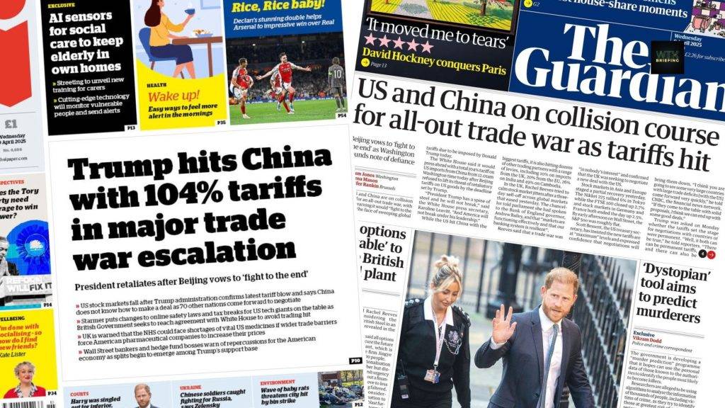 All-out trade war starts as China hit with 104% levies