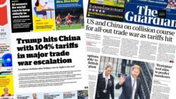 All-out trade war starts as China hit with 104% levies