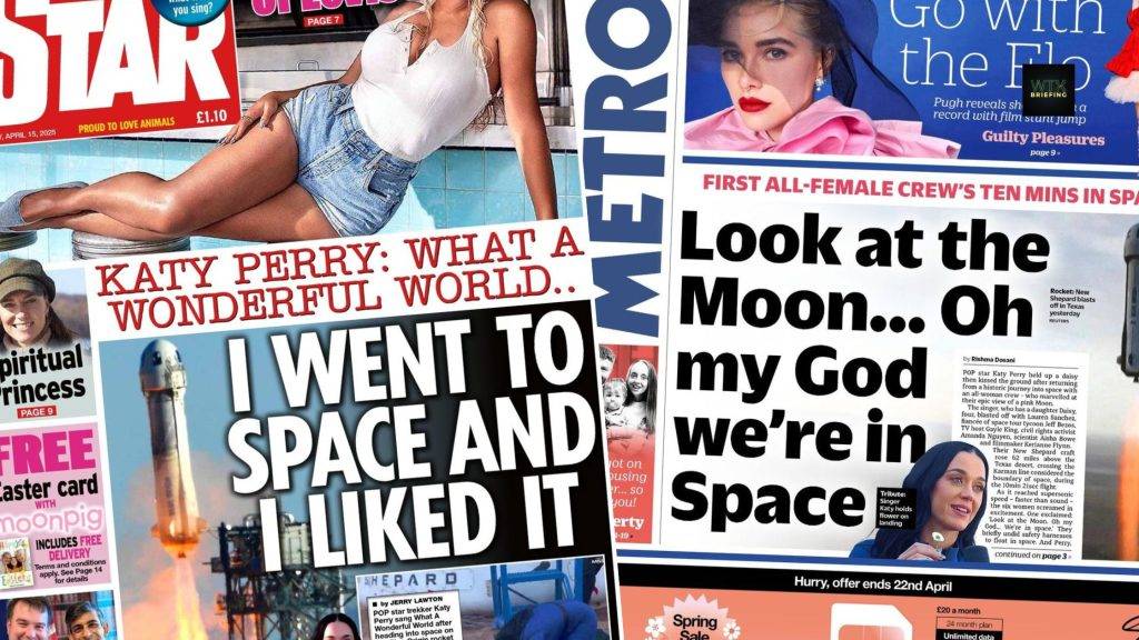 Backlash as Katy Perry goes to space