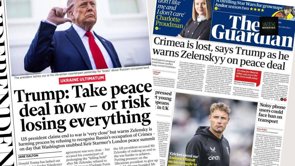 Crimea is lost and Zelensky to blame, says Trump