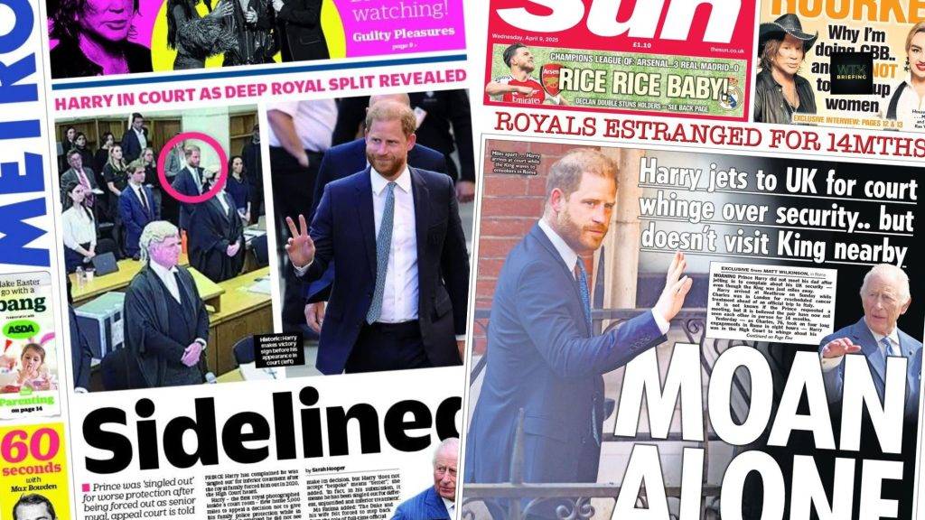 Harry back in Britain for two-day court case