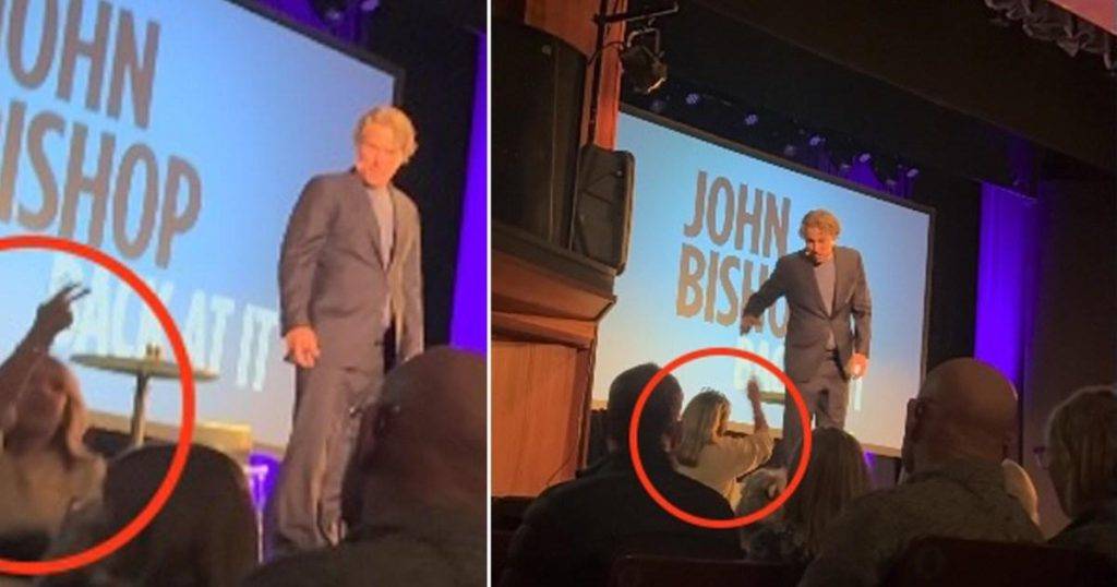 John Bishop kicks ‘aggressive’ audience member out of show as crowd boos