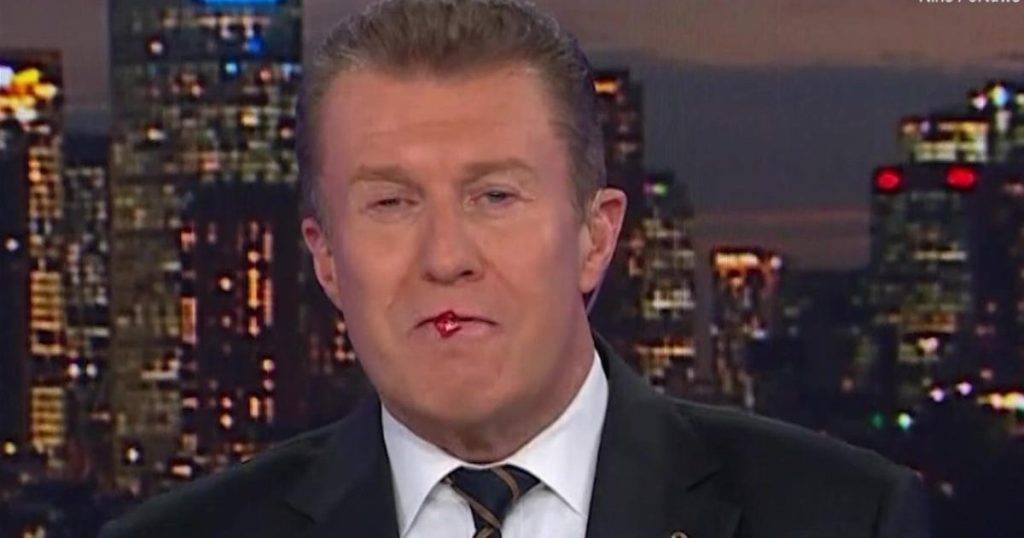 Veteran newsreader left red-faced after suffering awkward on-air mishap