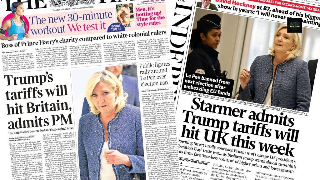 Tariffs to hit Britain as ‘awful April’ begins