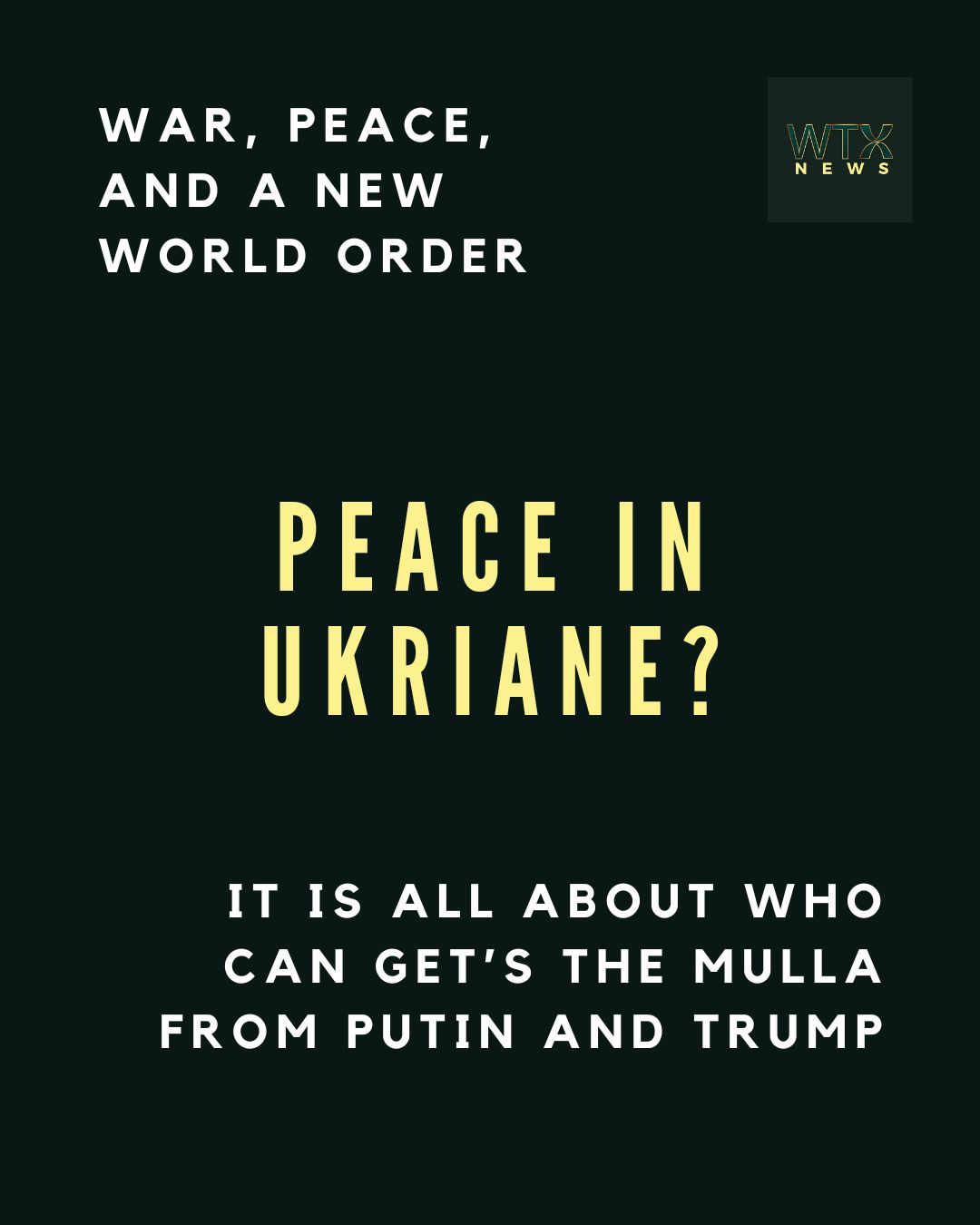 War, Peace, and a New World Order