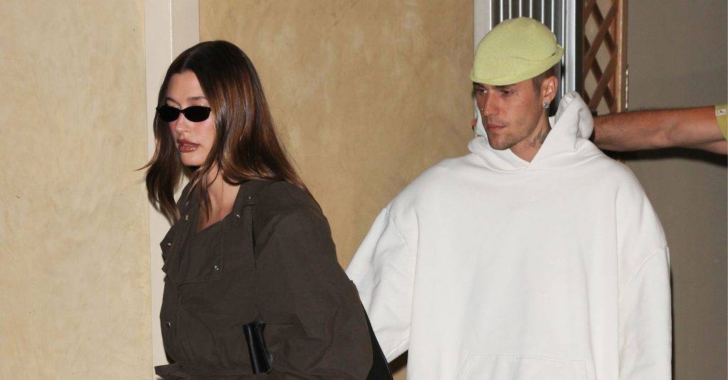 Hailey Bieber Wore In-Between Shoe Trend for Date Night Hailey Bieber Wore In-Between Shoe Trend for Date Night