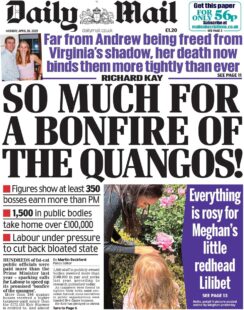 So much for a bonfire of the quangos!