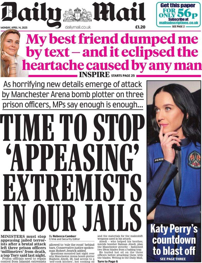 Time to stop appeasing extremists in our jails