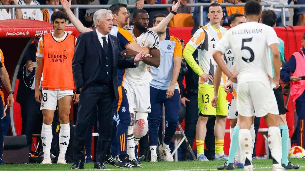 Real Madrid’s Rüdiger gets 6-game ban, Bellingham red rescinded Real Madrid’s Rüdiger gets 6-game ban, Bellingham red rescinded