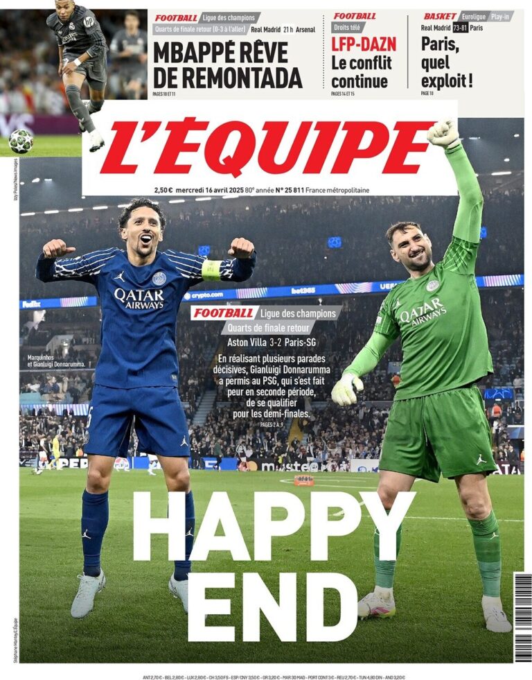 Champions League: Paris SG through to semifinals - Happy End