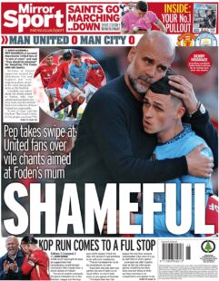 Man Utd 0 Man City 0 – Pep takes swipe at United fans