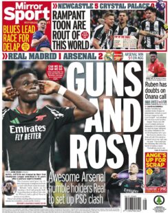 Real Madrid 1 Arsenal 2 (Arsenal win 5-1 on agg) Guns and Rosy