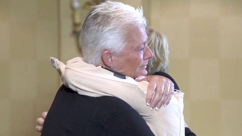 ‘Absolutely life-changing’: Watch the moment a woman who had a double hand transplant hugs donor’s twin sister