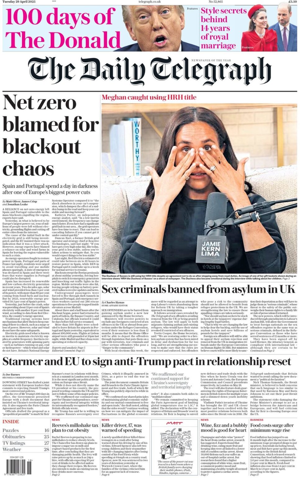 Net zero blamed for blackout chaos