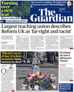 Largest teaching union describes Reform UK as far right and racist
