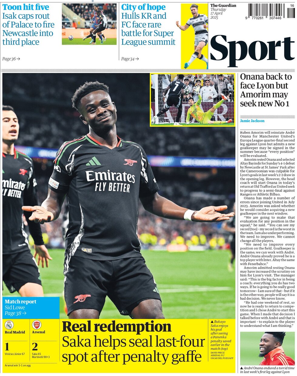 Saka helps seal last-four spot after penalty gaffe