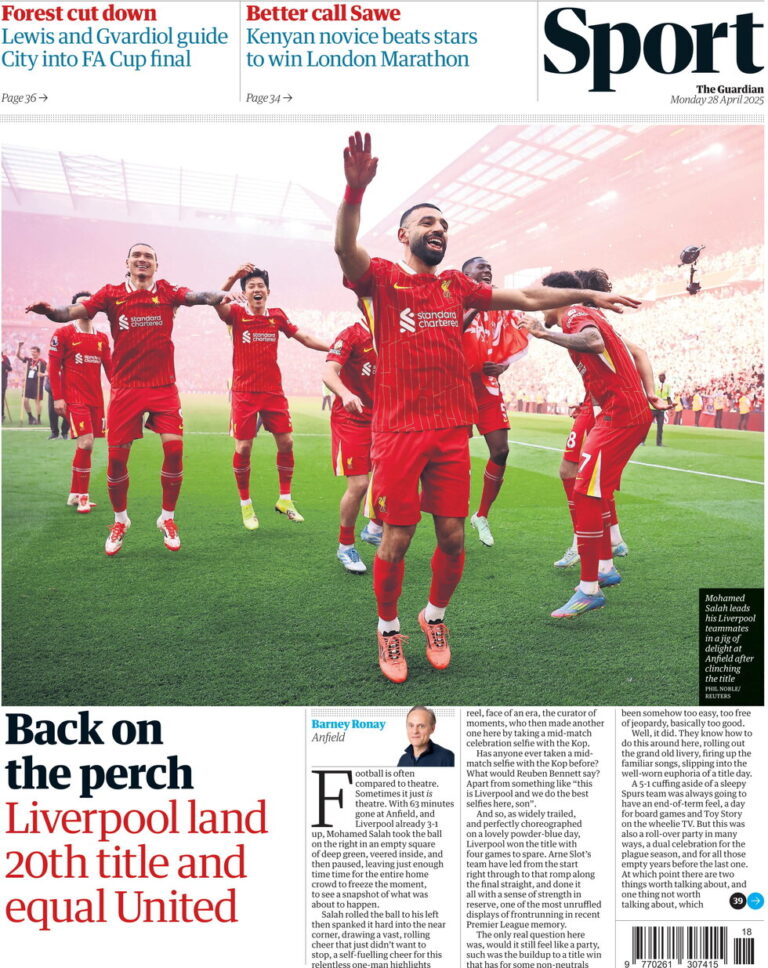 Back on their perch: Liverpool land 20th title and equal United