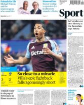 Aston Villa 3-2 PSG – Villa’s epic fightback falls agonisingly short