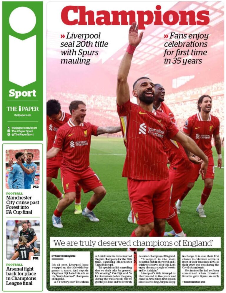Champions – We are truly deserved Champions of England