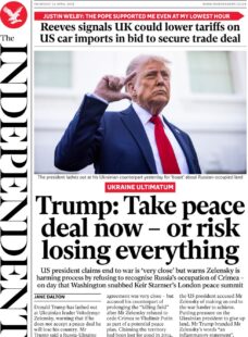 Trump: Take peace deal now – or risk losing everything