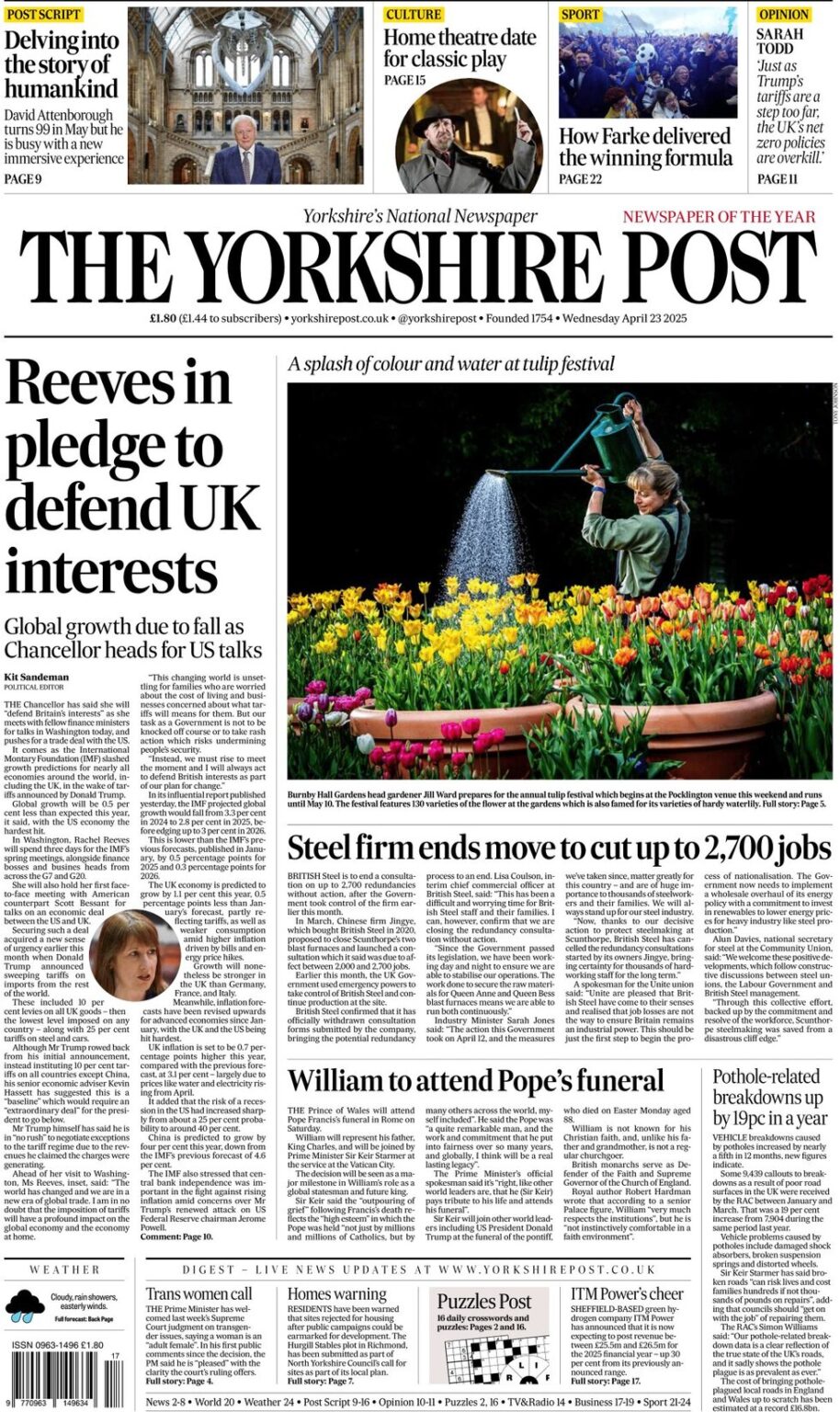 Reeves in pledge to defend UK interests