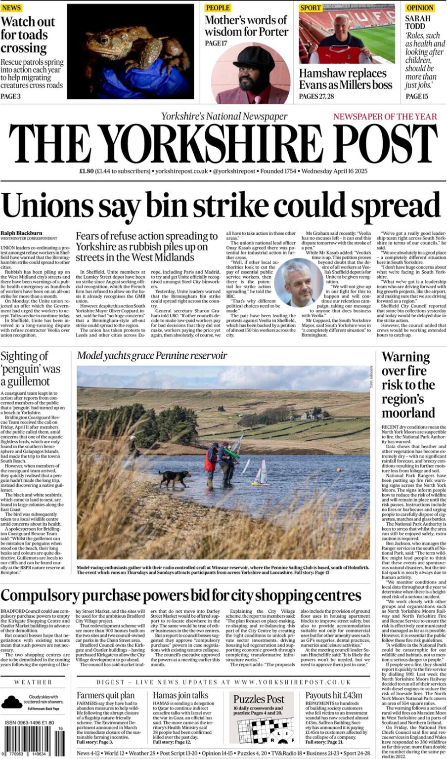 Union says bin strike could spread