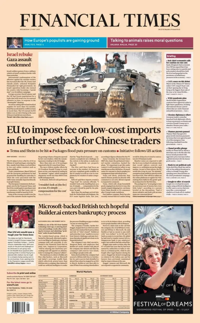 EU to impose fee on low-cost imports in further setback for Chinese traders