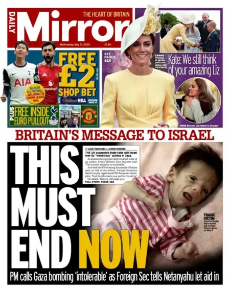 Britain’s message to Israel: This must end now