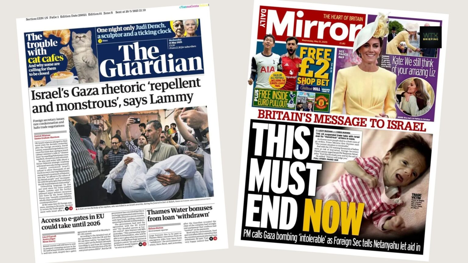 Britain accuses Israel of ‘cruel and monstrous extremism’ in siege of Gaza | Paper Talk UK