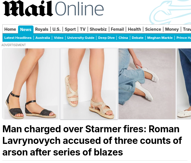 Man charged over Starmer fires: Roman Lavrynovych accused of three counts of arson after series of blazes