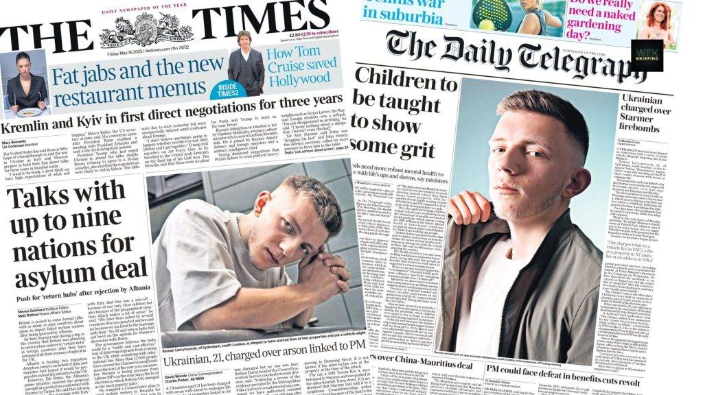 Ukrainian charged over arson linked to PM | Paper Talk UK