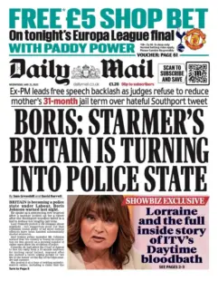 BORIS: STARMER'S BRITAIN IS TURNING INTO POLICE STATE