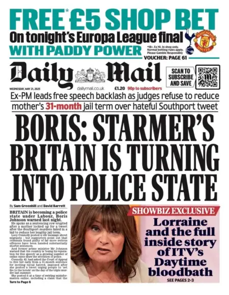 Boris: Starmer’s Britain is turning into police state