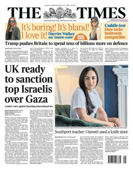UK ready to sanction top Israelis over Gaza