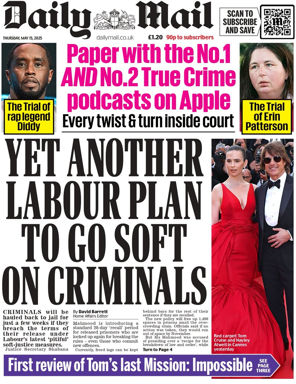 Yet another Labour plan to go soft on criminals 1 - WTX News Breaking News, fashion & Culture from around the World - Daily News Briefings -Finance, Business, Politics & Sports News Yet another Labour plan to go soft on criminals - Labour's 'pitiful' soft-justice measures mean criminals will be hauled back to jail for only a few weeks if they breach the terms of their release