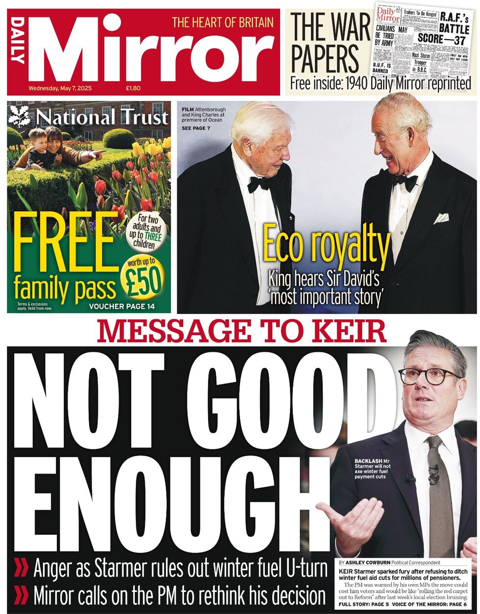Labour chaos over refusal to U-turn on winter fuel cuts | Paper Talk 3 - WTX News Breaking News, fashion & Culture from around the World - Daily News Briefings -Finance, Business, Politics & Sports News message to PM - not good enough