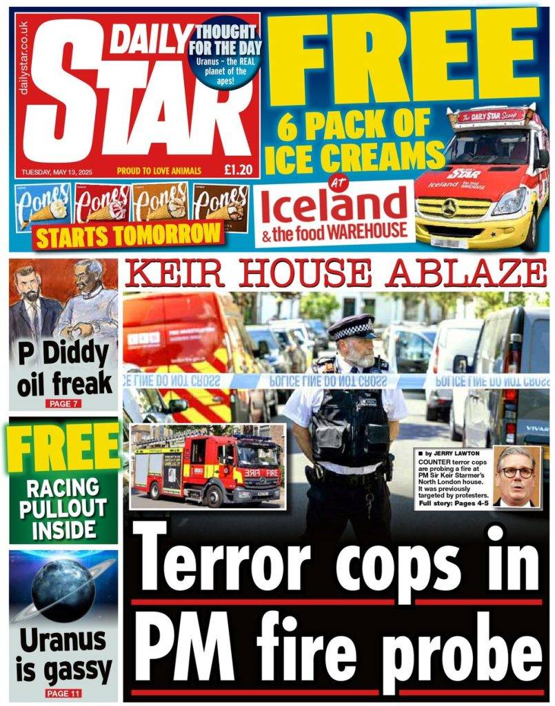 Terror cops in PM fire probe