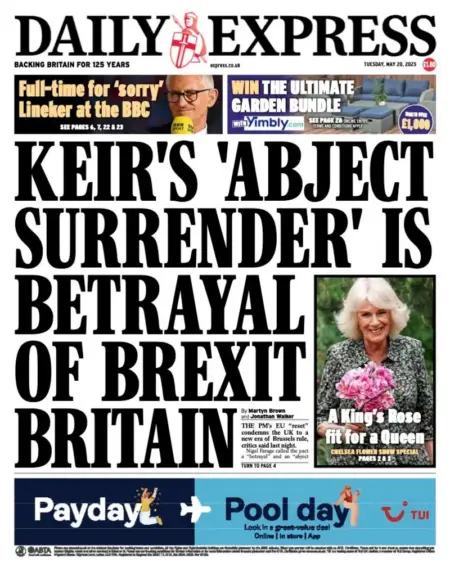 Keir’s abject surrender is betrayal of Brexit Britain