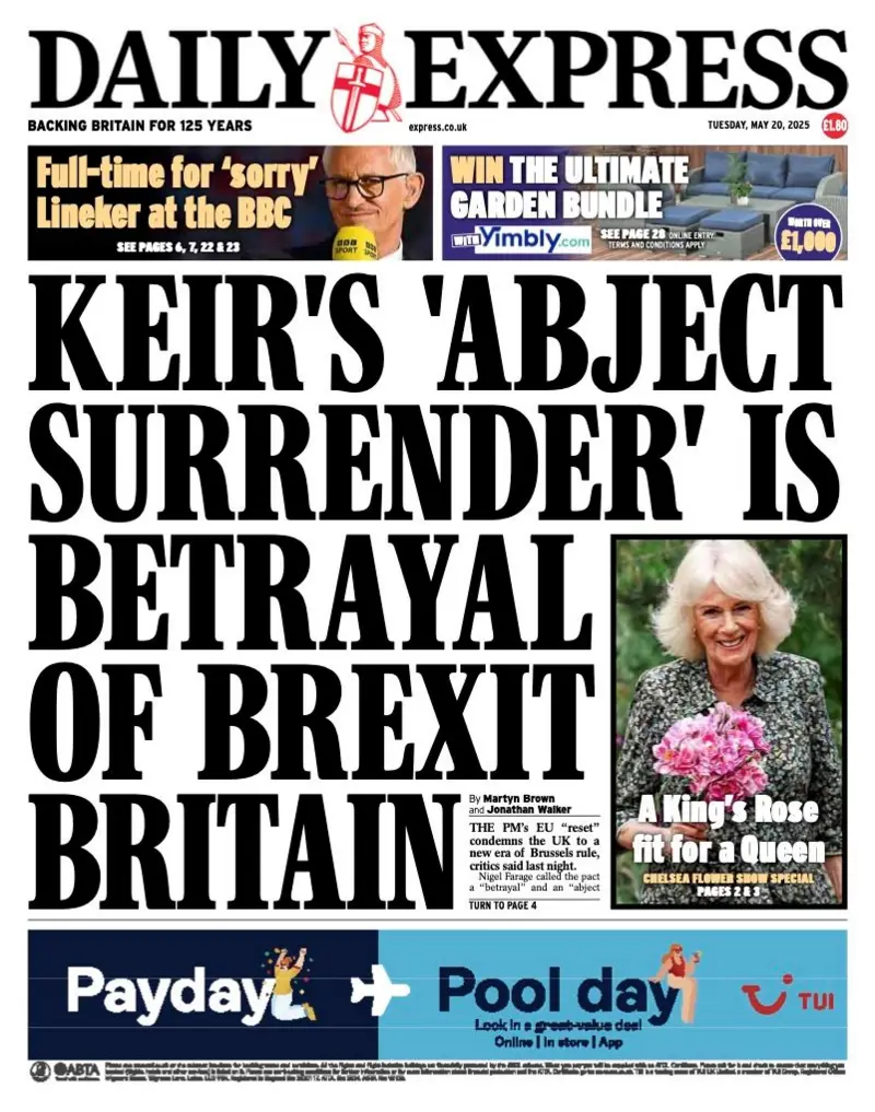 Keir's abject surrender is betrayal of Brexit Britain 1 - WTX News Breaking News, fashion & Culture from around the World - Daily News Briefings -Finance, Business, Politics & Sports News KEIR'S 'ABJECT SURRENDER' IS BETRAYAL OF BREXIT BRITAIN