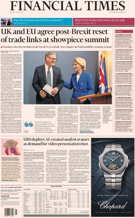 UK and EU agree post-Brexit reset of trade links at showpiece summit