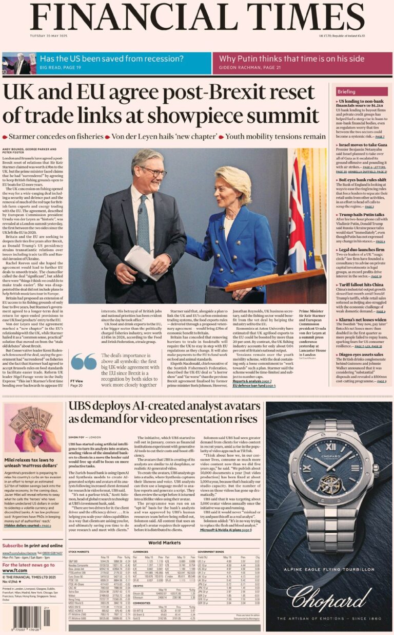 UK and EU agree post-Brexit reset of trade links at showpiece summit