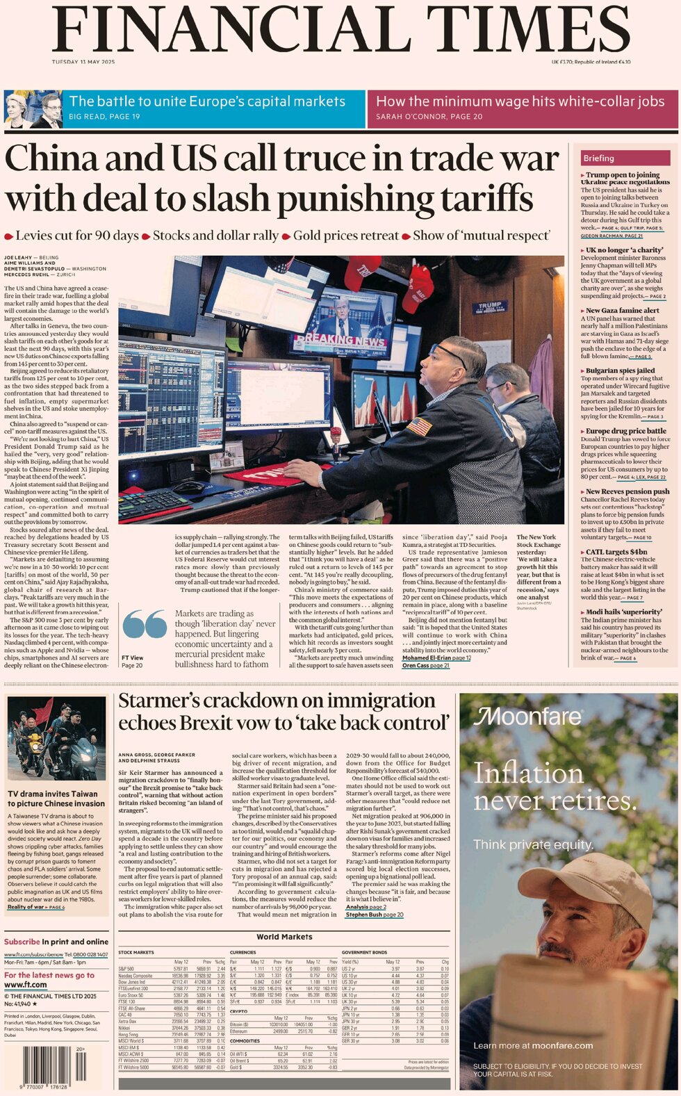 China and US call truce in trade war with deal to slash punishing tariffs 1 - WTX News Breaking News, fashion & Culture from around the World - Daily News Briefings -Finance, Business, Politics & Sports News Starmer's crackdown on immigration echoes Brexit vow to 'take back control