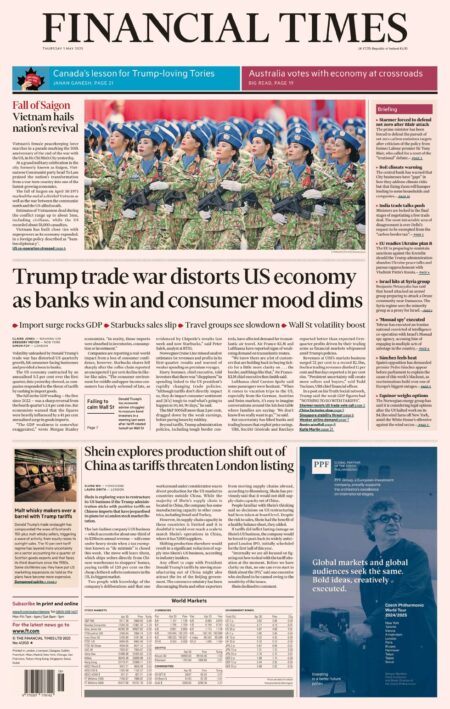Trump trade war distorts US economy as banks win and consumer mood dims