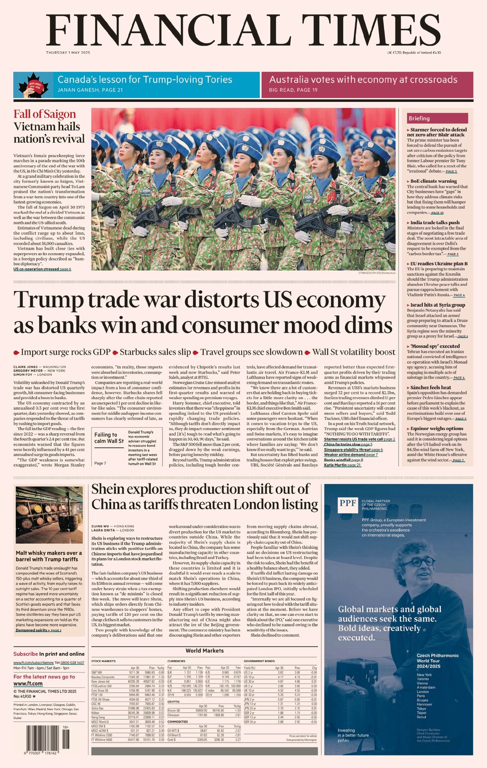 US and Ukraine sign mineral deal - US economy shrinks | Paper Talk 1 - WTX News Breaking News, fashion & Culture from around the World - Daily News Briefings -Finance, Business, Politics & Sports News Trump trade war distorts US economy as banks win and consumer mood dims