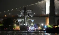 Mexican Navy ship crashes into Brooklyn Bridge