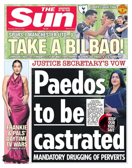 Justice Secretary vows – Paedos to be castrated