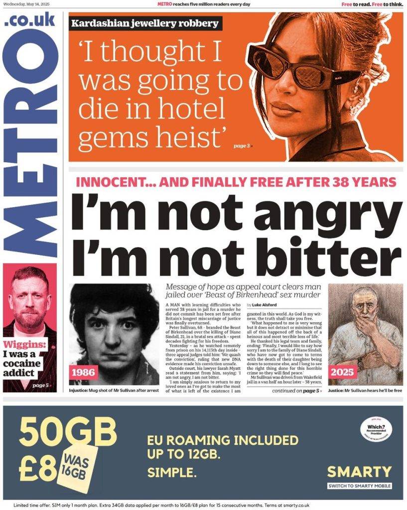 INNOCENT... AND FINALLY FREE AFTER 38 YEARS: I'm not angry I'm not bitter