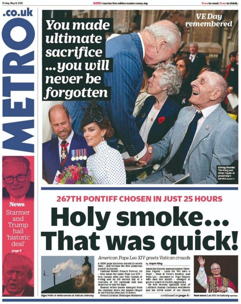 267th pontiff chosen in just 25 hours: Holy smoke … That was quick!