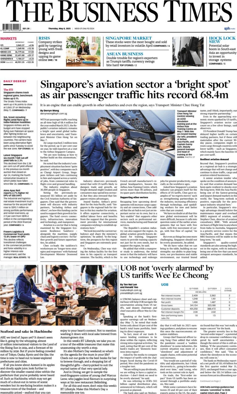 Singapore’s aviation sector a ‘bright spot’ as air passenger traffic hits record 68.4 million: Chee Hong Tat