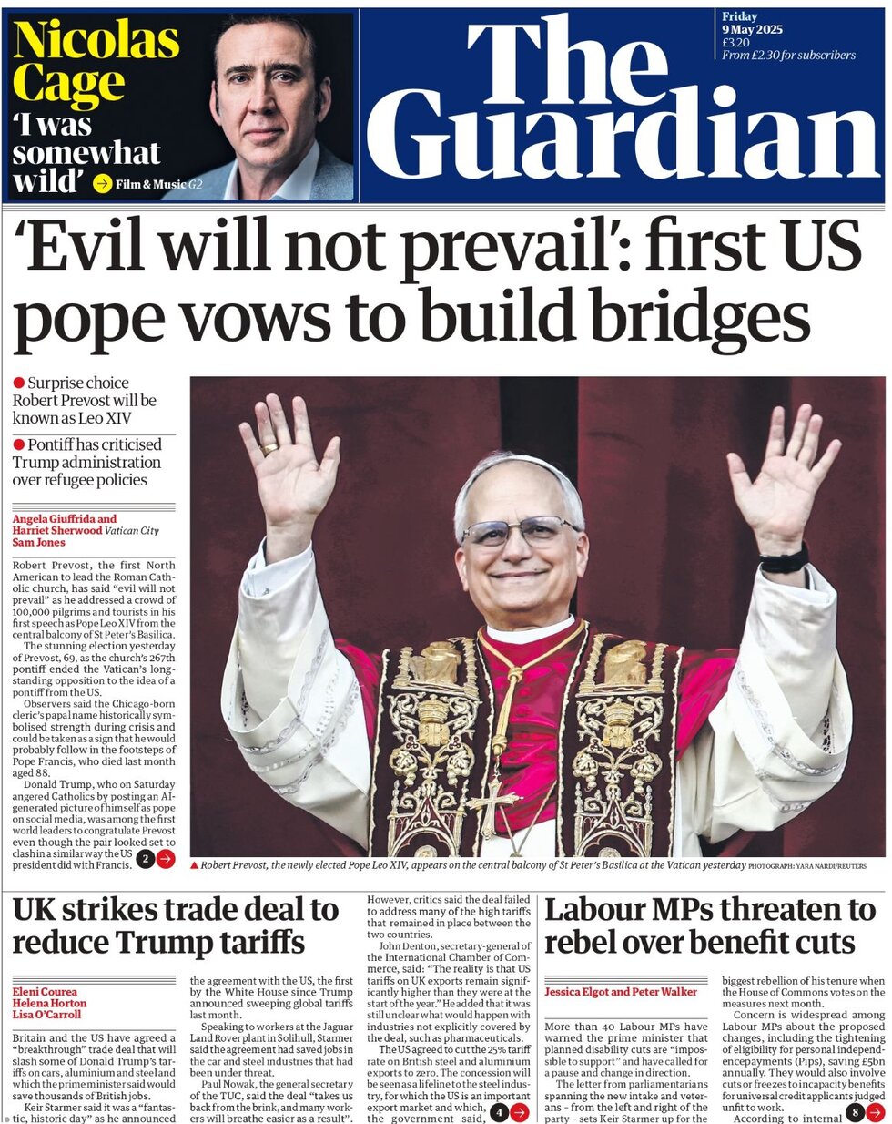 UK Weekend News Briefing May 2025: News, Events & Fixtures 1 - WTX News Breaking News, fashion & Culture from around the World - Daily News Briefings -Finance, Business, Politics & Sports News 'Evil will not prevail': first US pope vows to build bridges